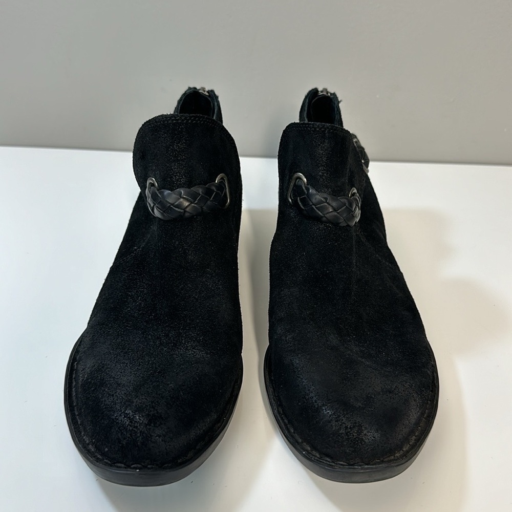 Born Sylvia Black Leather Booties Size 9 - Picture 5 of 16